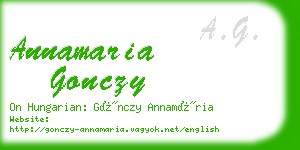 annamaria gonczy business card